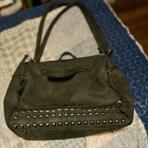 Large charcoal handbag